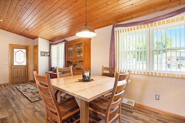 236 Jeffrey St NE, Cedar Springs, MI 49319 - dining room featuring wood finished floors and wood ceiling