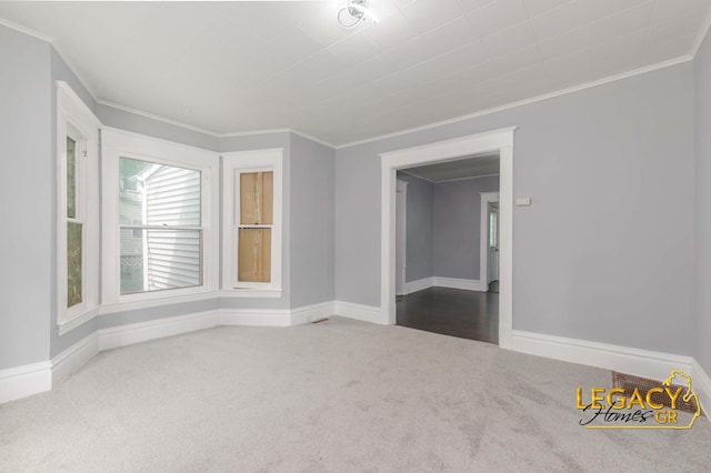 445 Prince St SE, Grand Rapids, MI 49507 - carpeted empty room featuring crown molding and baseboards
