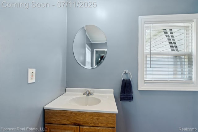 5045 Pine Knob Trl, Clarkston, MI 48346 - bathroom with vanity and healthy amount of natural light