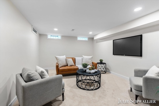 751 Old Gate Rd NW, Grand Rapids, MI 49504 - carpeted living room with recessed lighting and baseboards