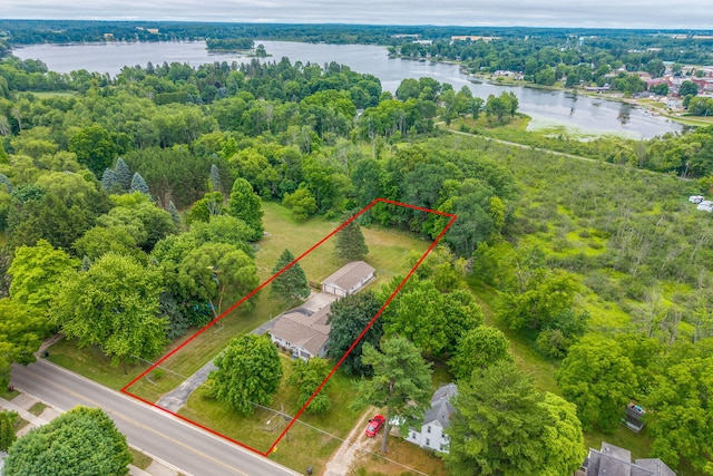 616 N Lincoln Ave, Lakeview, MI 48850 - view of property location with a nearby body of water and property boundaries highlighted