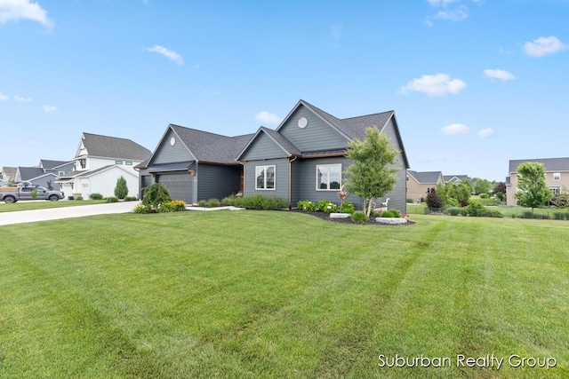 8056 Tramway Dr SW, Byron Center, MI 49315 - view of front of home featuring a front lawn, driveway, and an attached garage