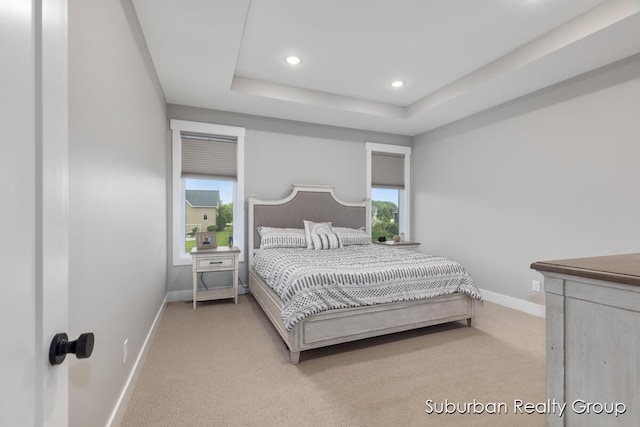 8056 Tramway Dr SW, Byron Center, MI 49315 - carpeted bedroom featuring recessed lighting and a tray ceiling