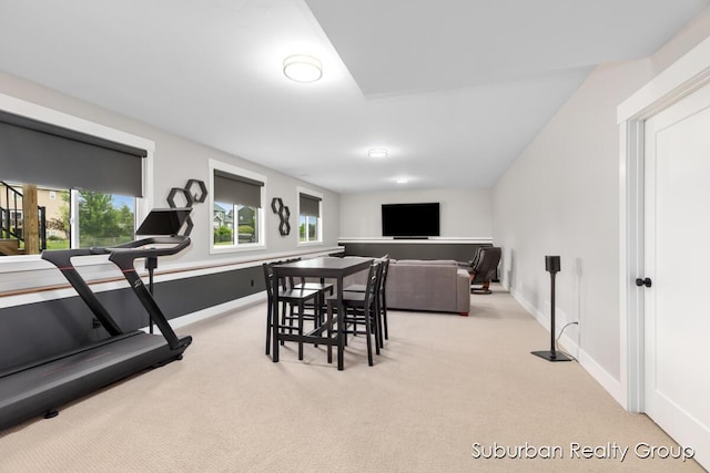 8056 Tramway Dr SW, Byron Center, MI 49315 - carpeted dining room featuring baseboards
