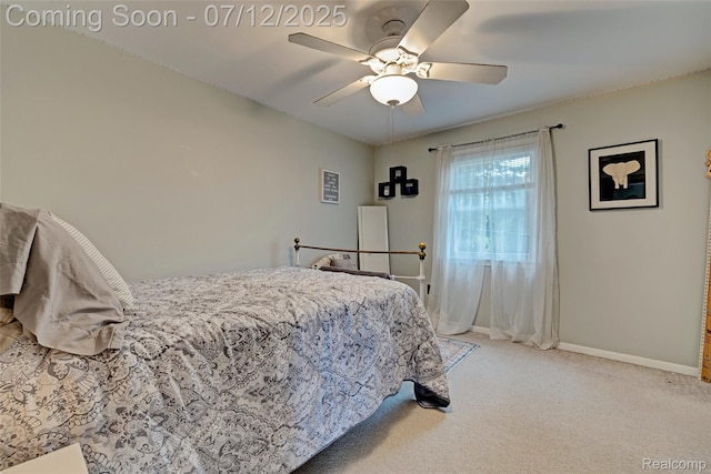 1962 Lake Pointe Dr, Ortonville, MI 48462 - bedroom featuring light colored carpet and a ceiling fan