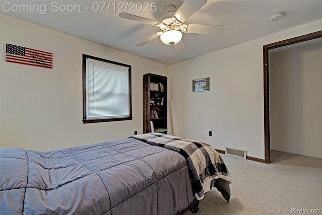 1962 Lake Pointe Dr, Ortonville, MI 48462 - carpeted bedroom featuring ceiling fan and baseboards