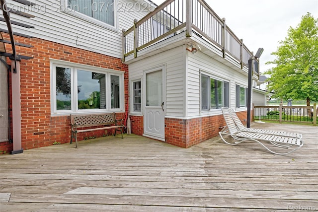 1962 Lake Pointe Dr, Ortonville, MI 48462 - view of wooden deck