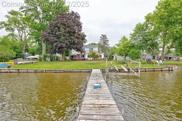 1962 Lake Pointe Dr, Ortonville, MI 48462 - dock area with a water view