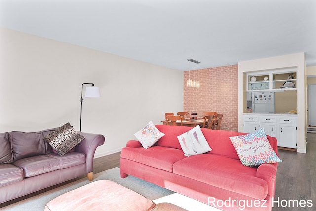 2106 Cranbrook Dr NE, Grand Rapids, MI 49505 - living room featuring dark wood-type flooring