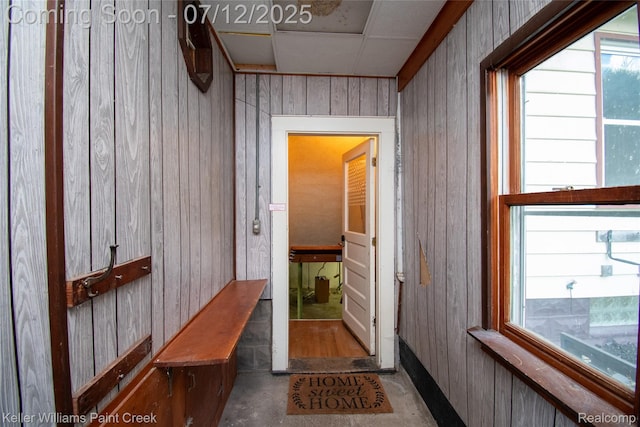 20525 30 Mile Rd, Ray, MI 48096 - doorway featuring wood walls and healthy amount of natural light