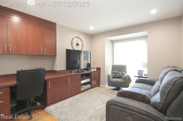 33234 Walnut Ln, Farmington Hills, MI 48334 - home office with built in desk and recessed lighting
