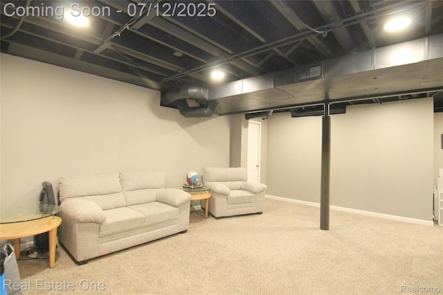 33234 Walnut Ln, Farmington Hills, MI 48334 - finished basement with carpet flooring and baseboards