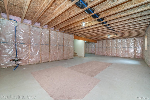 750 Dewars St, Howell, MI 48843 - unfinished below grade area featuring stairs