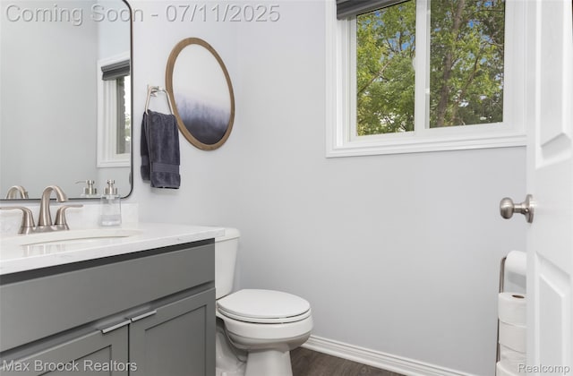 460 Lake Manitou Trl, Oxford, MI 48371 - bathroom featuring vanity and wood finished floors
