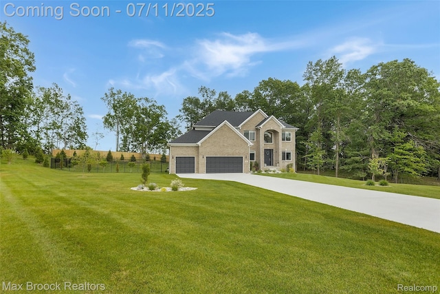 460 Lake Manitou Trl, Oxford, MI 48371 - view of front of house featuring brick siding, driveway, and a garage