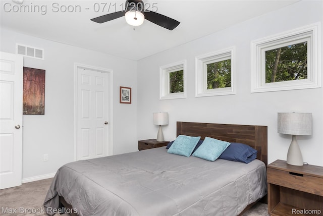 460 Lake Manitou Trl, Oxford, MI 48371 - bedroom with carpet floors and ceiling fan