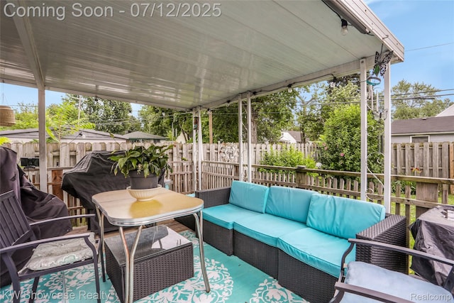 4313 S Dearborn St, Melvindale, MI 48122 - wooden deck featuring an outdoor living space