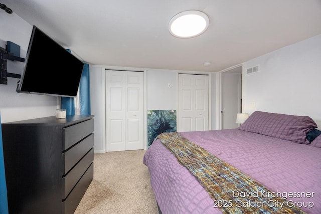 122 Dwight Ave SE, Grand Rapids, MI 49506 - bedroom featuring two closets and light carpet