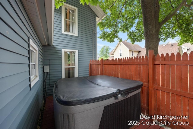 122 Dwight Ave SE, Grand Rapids, MI 49506 - view of patio / terrace with a hot tub