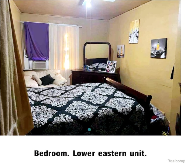 2683 Sturtevant St, Detroit, MI 48206 - bedroom with cooling unit and ceiling fan