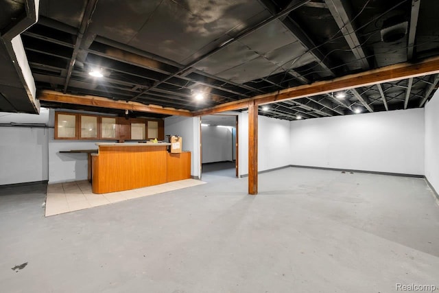3217 Donna Ave, Warren, MI 48091 - finished below grade area with bar area and baseboards