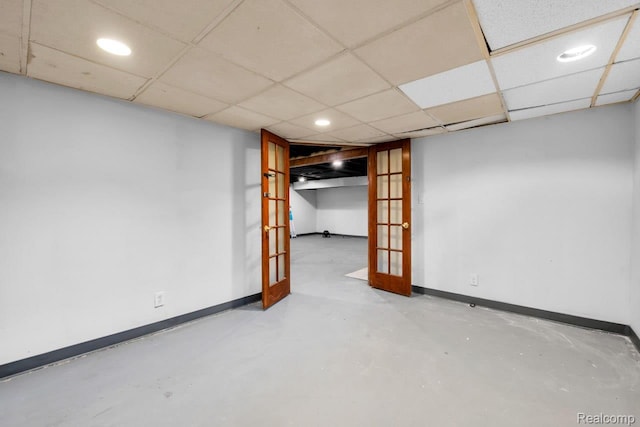 3217 Donna Ave, Warren, MI 48091 - finished below grade area with recessed lighting and a drop ceiling