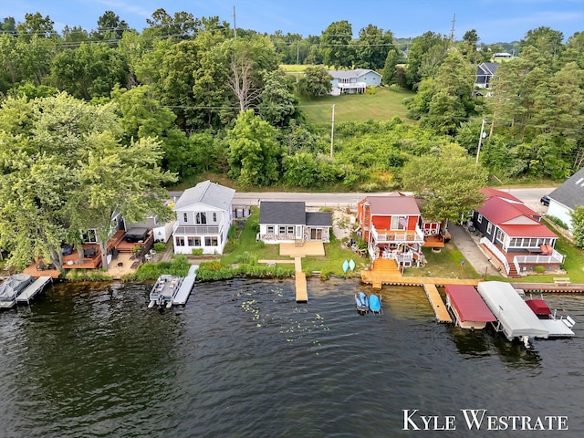 12230 Mac Dr NE, Belding, MI 48809 - view from above of property featuring a nearby body of water and a tree filled landscape