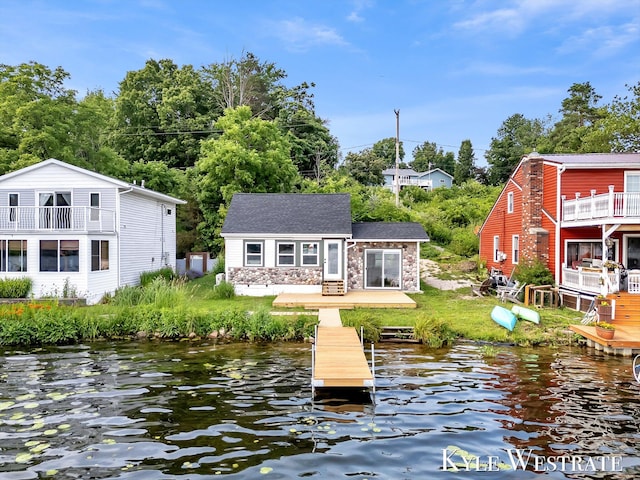 12230 Mac Dr NE, Belding, MI 48809 - dock area featuring a water view