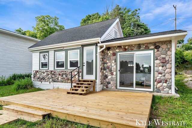 12230 Mac Dr NE, Belding, MI 48809 - wooden terrace with entry steps