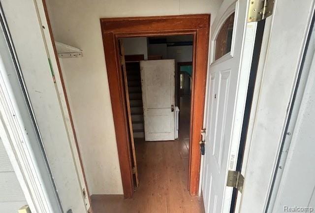 2170 Avondale St, Sylvan Lake, MI 48320 - corridor featuring wood finished floors