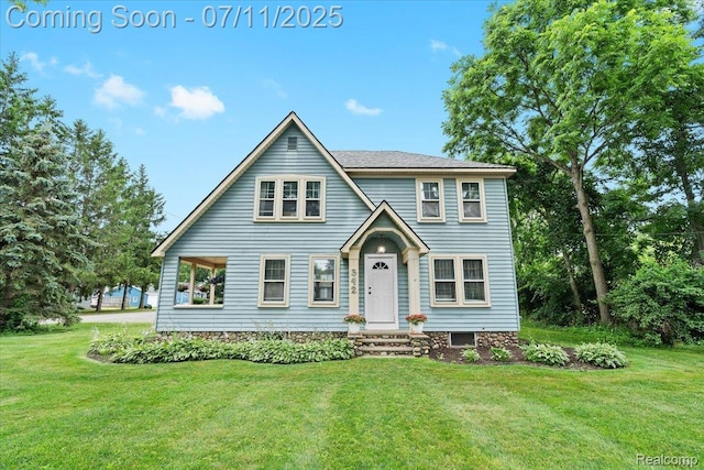 342 King St, Highland, MI 48357 - view of front of property with a front yard