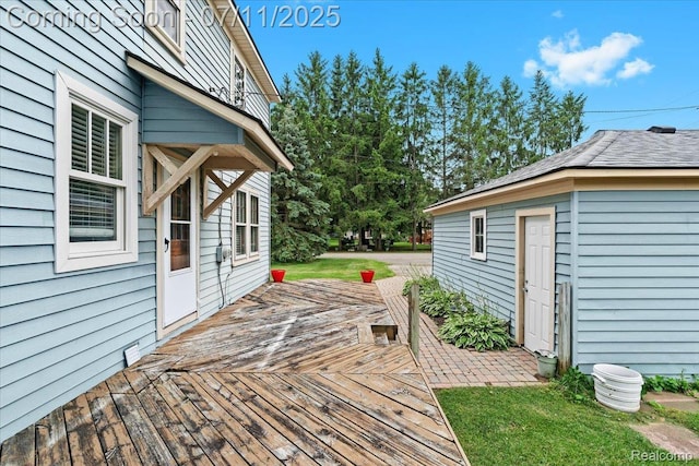 342 King St, Highland, MI 48357 - view of wooden deck