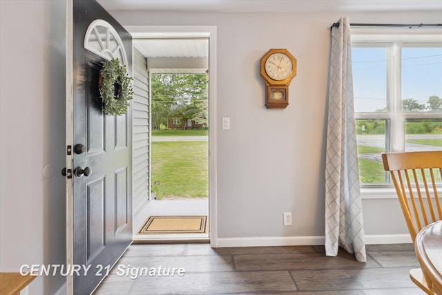 6357 Mackinaw Rd, Saginaw, MI 48604 - foyer entrance with healthy amount of natural light and wood finished floors