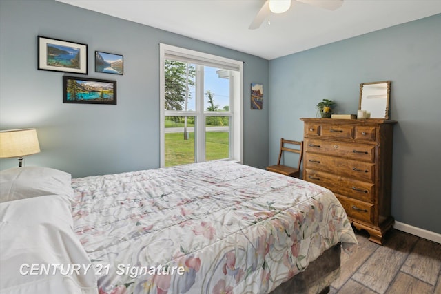 6357 Mackinaw Rd, Saginaw, MI 48604 - bedroom featuring wood finished floors and ceiling fan