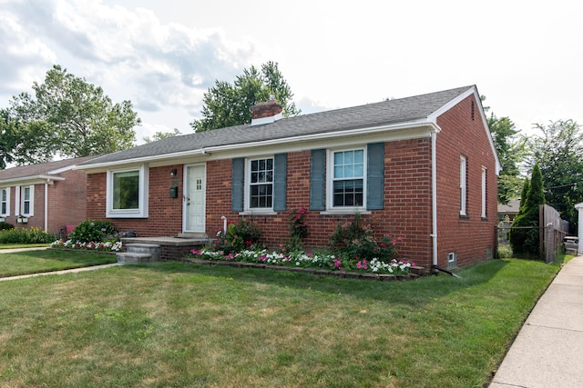 11015 Fairfield St, Livonia, MI 48150 - ranch-style house featuring brick siding and a chimney
