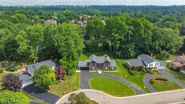 5534 Apple Ridge Trl, West Bloomfield, MI 48322 - bird's eye view of a heavily wooded area