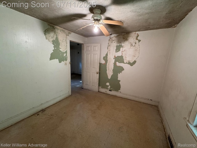 285 Voorheis St, Pontiac, MI 48341 - empty room featuring a ceiling fan and tile patterned floors