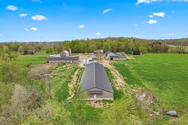 810 Newton Rd, Coldwater, MI 49036 - aerial view of property and surrounding area featuring a heavily wooded area