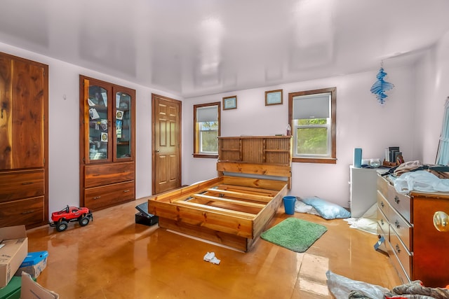 810 Newton Rd, Coldwater, MI 49036 - bedroom with multiple windows and concrete floors