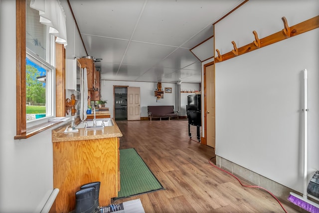 810 Newton Rd, Coldwater, MI 49036 - kitchen with a sink and wood finished floors