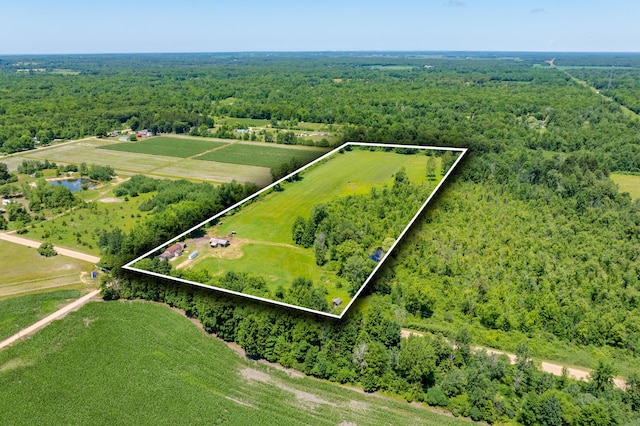 5743 107th Ave, Pullman, MI 49450 - view of property location with property parcel outlined and a heavily wooded area