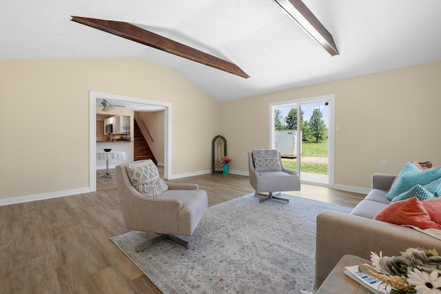 5743 107th Ave, Pullman, MI 49450 - living room featuring wood finished floors and stairway