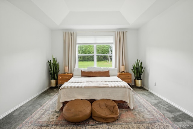 27245 Ritter Blvd, Flat Rock, MI 48134 - carpeted bedroom with a tray ceiling and baseboards
