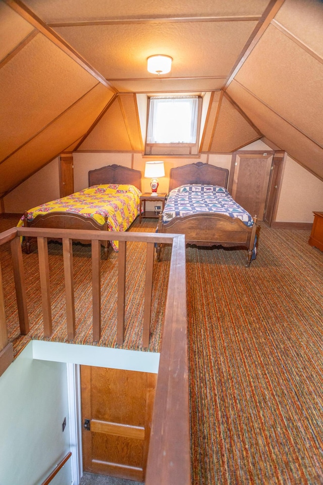 425 6th St, Baldwin, MI 49304 - bedroom with lofted ceiling