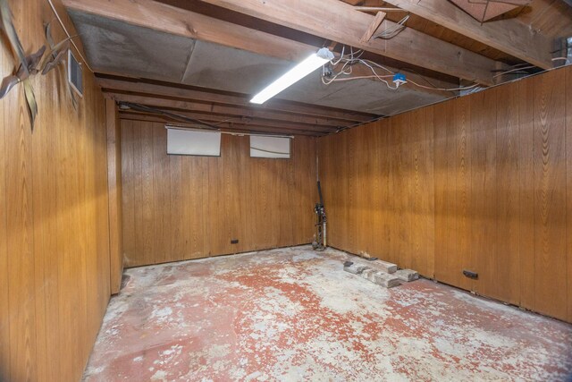 425 6th St, Baldwin, MI 49304 - finished basement with wooden walls