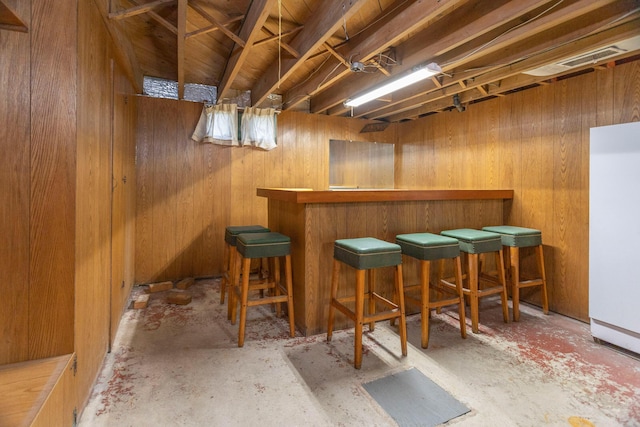 425 6th St, Baldwin, MI 49304 - indoor dry bar with wood walls