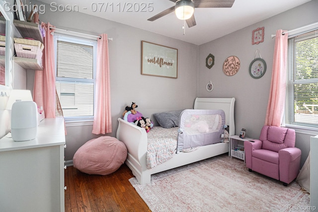 32247 Annapolis St, Wayne, MI 48184 - bedroom featuring hardwood / wood-style floors and ceiling fan
