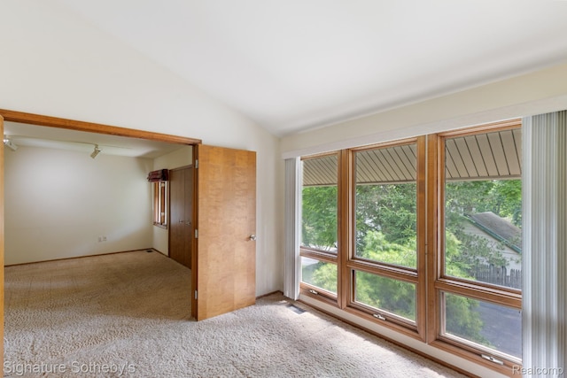 26311 W 14 Mile Rd, Franklin, MI 48025 - spare room featuring lofted ceiling and carpet floors