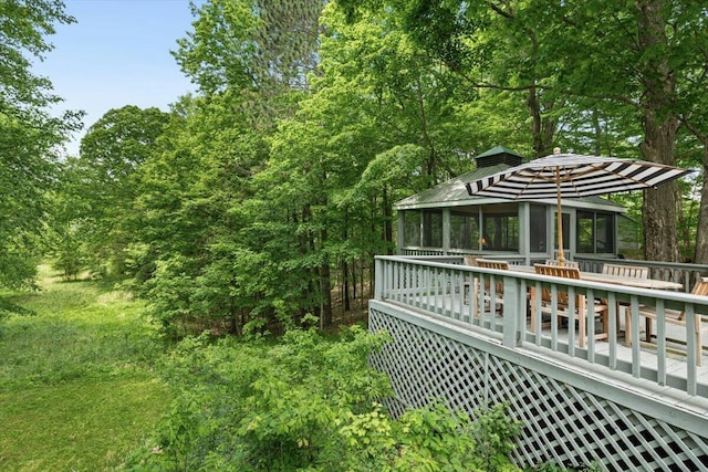 5515 Kaiser Rd, Sawyer, MI 49125 - wooden deck featuring a gazebo