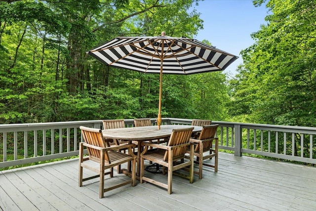 5515 Kaiser Rd, Sawyer, MI 49125 - wooden deck featuring outdoor dining area